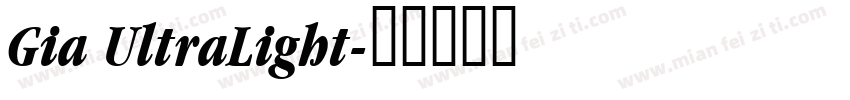 Gia UltraLight字体转换